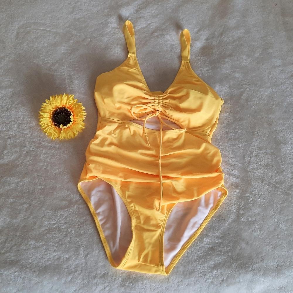 Yellow One-piece Swimsuit